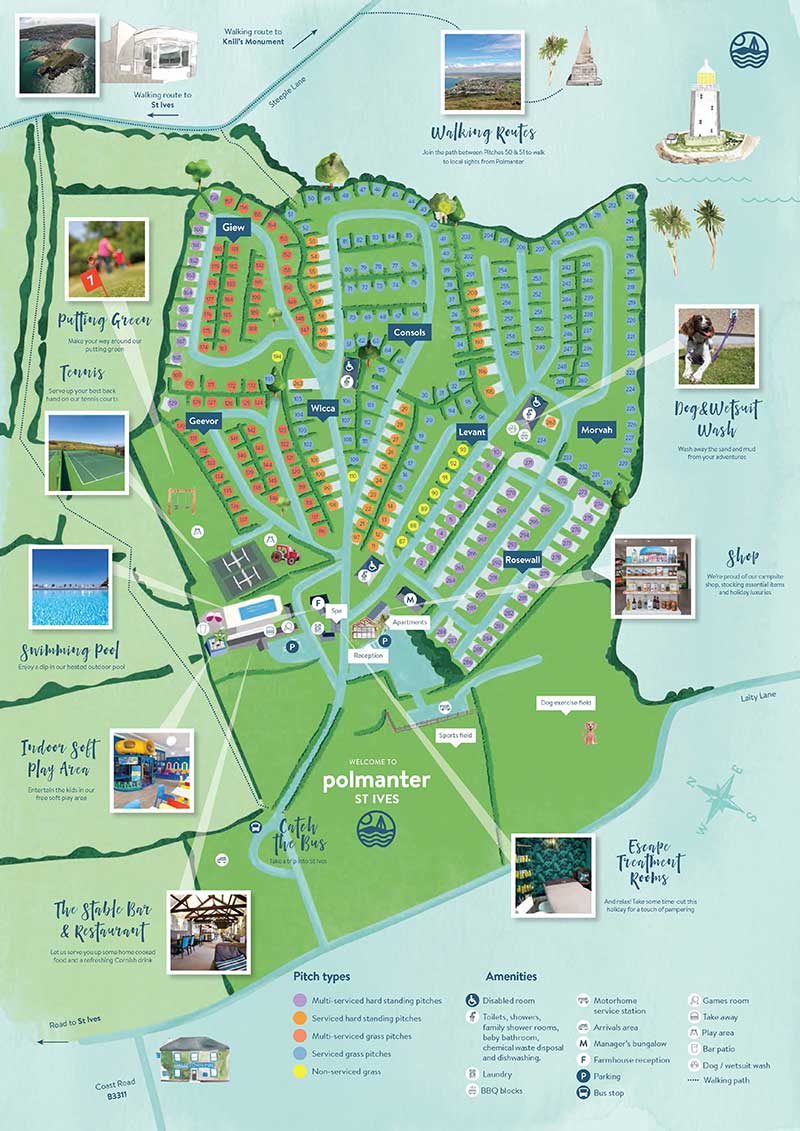 Polperro Holiday Park Map