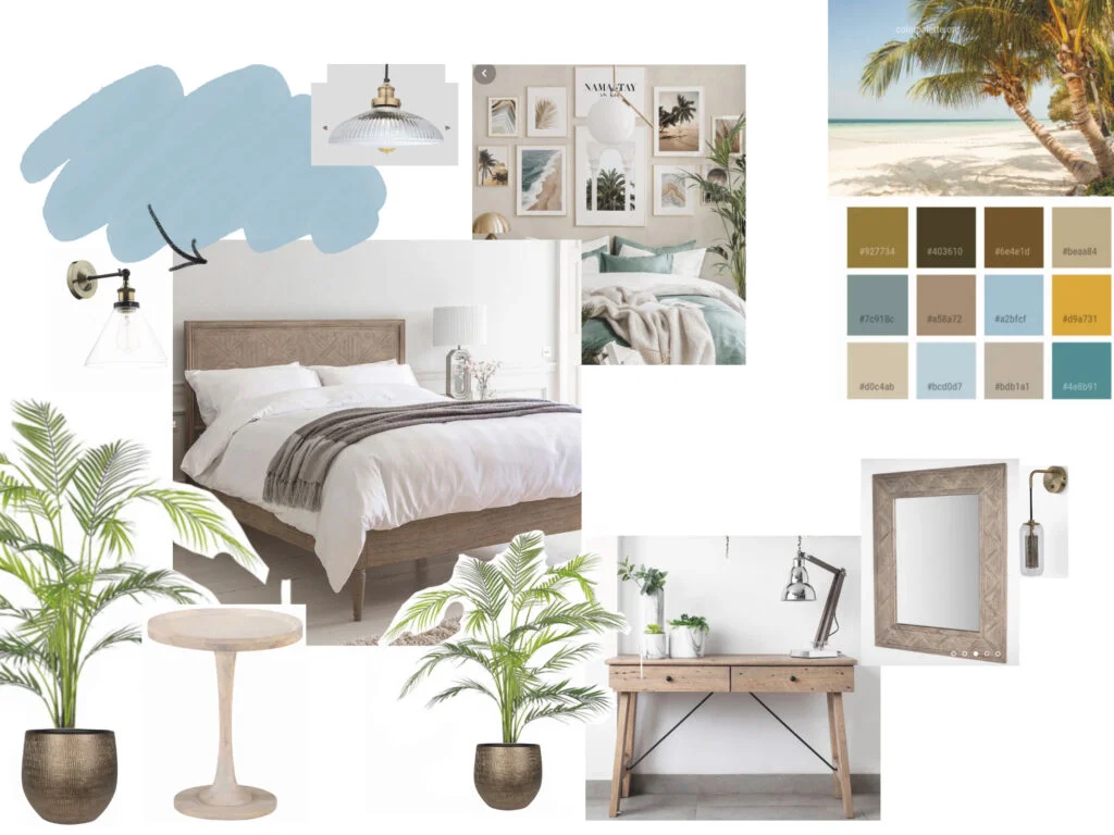 Design moodboard for Senara holiday cottage in St Ives